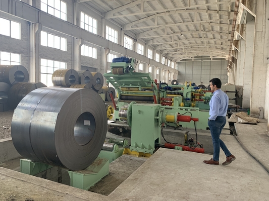 Línea de corte longitudinal de bobinas de acero MA-(1~6) ×1600 mm con bobina de 132 KW máx. 30 T velocidad de corte longitudinal 60-100 M/min
