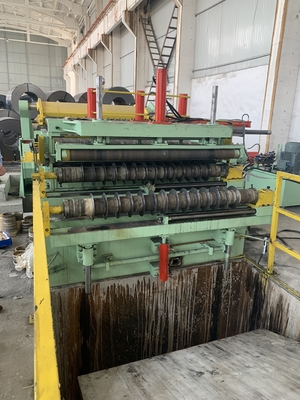 Línea de corte longitudinal de bobinas de acero MA-(1~6) ×1600 mm con bobina de 132 KW máx. 30 T velocidad de corte longitudinal 60-100 M/min
