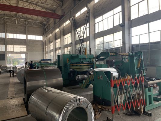 hoja gruesa de 3-12m m que raja la línea con el tipo pesado Decoiler hidráulico